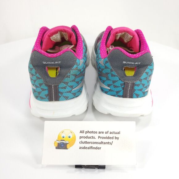 Skechers Go Run 5 Athletic Running Shoe Womens Size 7.5 13997 Blue Gray Pink - Picture 3 of 9